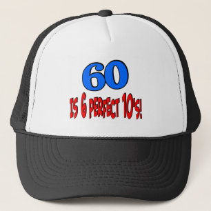 60 is 6 perfect 10's (BLUE) Trucker Hat