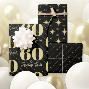 60 & Looking Good Birthday Wrapping Paper Sheet