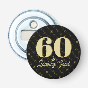 60 & Looking Good Gold Birthday Bottle Opener