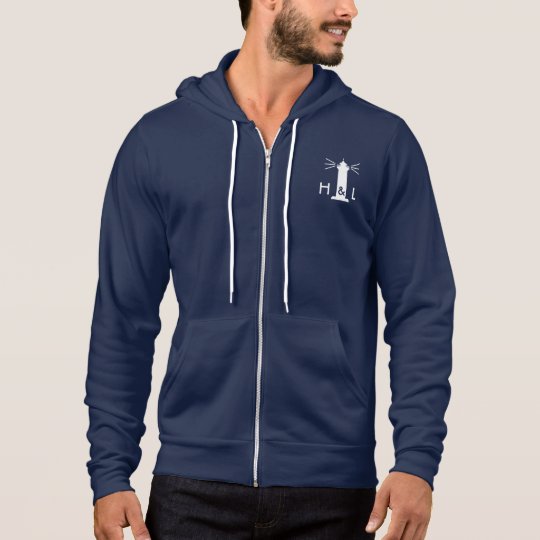 $60 Men Navy Blue Better Zip Hoodie - H&L