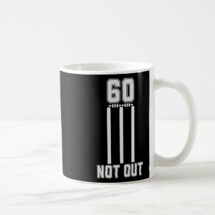 60 Not Out Cricket Jersey 60 Runs Cricket 60th Bir Coffee Mug