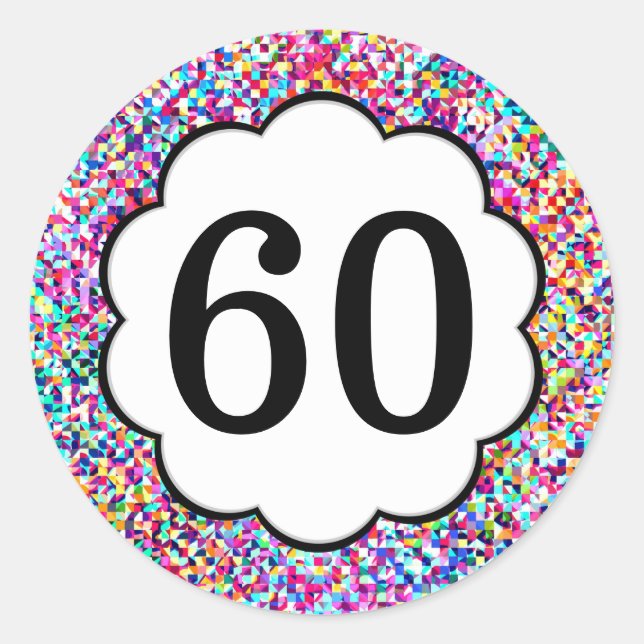 60 - Numbers Colourful Stickers (Front)