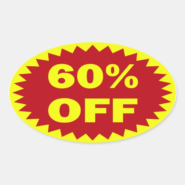 60% OFF Retail Sale Stickers (Front)