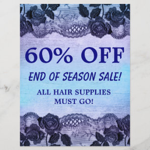60 OFF Sale Flyer HAIR SALON DiVine Hydrangea