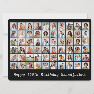 60 Photo Collage Add Any Age & Name Birthday Card