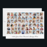 60 Photo Collage Add Your Greeting Editable Color Invitation<br><div class="desc">Create your own 60 Photo Collage for Christmas, Birthdays, Weddings, Anniversaries, Graduations, Father's Day, Mother's Day or any other Special Occasion, with our easy-to-use design tool. Add your favorite photos of friends, family, vacations, hobbies and pets and you'll have a stunning, one-of-a-kind photo collage, perfect for home decoration, gift giving...</div>