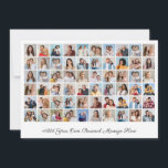 60 Photo Collage Add Your Greeting Editable Color Invitation<br><div class="desc">Create your own 60 Photo Collage for Christmas, Birthdays, Weddings, Anniversaries, Graduations, Father's Day, Mother's Day or any other Special Occasion, with our easy-to-use design tool. Add your favorite photos of friends, family, vacations, hobbies and pets and you'll have a stunning, one-of-a-kind photo collage, perfect for home decoration, gift giving...</div>
