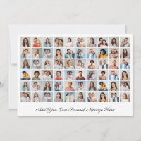 60 Photo Collage Add Your Greeting Editable Colour