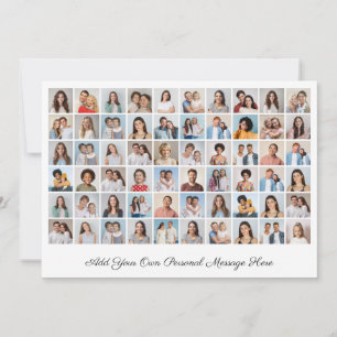 60 Photo Collage Add Your Greeting Editable Colour Invitation