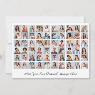 60 Photo Collage Add Your Greeting Editable Colour Invitation