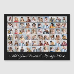 60 Photo Collage Add Your Greeting Magnetic Card