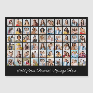 60 Photo Collage Add Your Greeting Magnetic Card