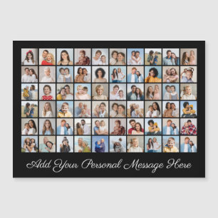 60 Photo Collage Add Your Greeting Magnetic Card