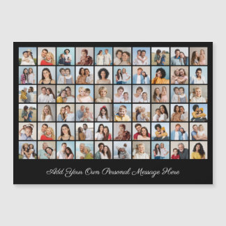 60 Photo Collage Add Your Greeting Magnetic Card