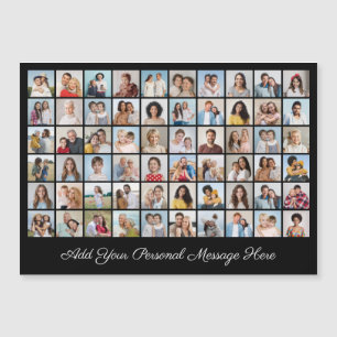 60 Photo Collage Add Your Greeting Magnetic Card
