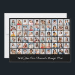 60 Photo Collage Add Your Own Greeting Card<br><div class="desc">Create your own 60 Photo Collage for Christmas, Birthdays, Weddings, Anniversaries, Graduations, Father's Day, Mother's Day or any other Special Occasion, with our easy-to-use design tool. Add your favorite photos of friends, family, vacations, hobbies and pets and you'll have a stunning, one-of-a-kind photo collage, perfect for home decoration, gift giving...</div>