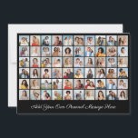 60 Photo Collage Add Your Own Greeting Card<br><div class="desc">Create your own 60 Photo Collage for Christmas, Birthdays, Weddings, Anniversaries, Graduations, Father's Day, Mother's Day or any other Special Occasion, with our easy-to-use design tool. Add your favorite photos of friends, family, vacations, hobbies and pets and you'll have a stunning, one-of-a-kind photo collage, perfect for home decoration, gift giving...</div>