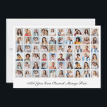 60 Photo Collage Add Your Own Greeting Invitation<br><div class="desc">Create your own 60 Photo Collage for Christmas, Birthdays, Weddings, Anniversaries, Graduations, Father's Day, Mother's Day or any other Special Occasion, with our easy-to-use design tool. Add your favorite photos of friends, family, vacations, hobbies and pets and you'll have a stunning, one-of-a-kind photo collage, perfect for home decoration, gift giving...</div>