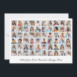 60 Photo Collage Add Your Own Greeting Invitation<br><div class="desc">Create your own 60 Photo Collage for Christmas, Birthdays, Weddings, Anniversaries, Graduations, Father's Day, Mother's Day or any other Special Occasion, with our easy-to-use design tool. Add your favorite photos of friends, family, vacations, hobbies and pets and you'll have a stunning, one-of-a-kind photo collage, perfect for home decoration, gift giving...</div>