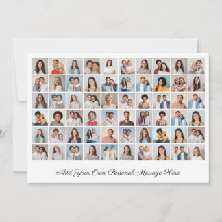 60 Photo Collage Add Your Own Greeting Invitation