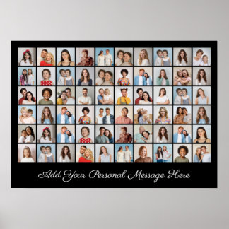 60 Photo Collage Add Your Own Greeting Poster