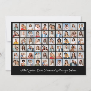 60 Photo Collage Add Your Own Text Flat Card