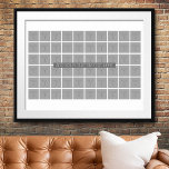 60 Photo Template Collage - Can Edit Colour Poster<br><div class="desc">Stylish,  trendy and colourful flowers with fresh colours are included with this design - a modern and simple look. Perfect for a nursery or a girl's room.</div>