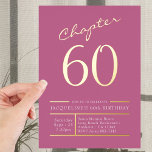 60 Pink 60th Birthday Party Gold<br><div class="desc">Celebrate this momentous occasion with your family and friends with this exquisite pink and gold foil 60th birthday invitation. With a unique combination of chic and modern design, this invite is perfect to commemorate your loved one who is turning 60! Let your loved one feel extra special with this stylish...</div>