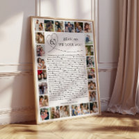60 Reasons We Love You Photo Collage Keepsake Gift