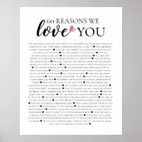 60 reasons why we love you 80th 60th birthday 40th