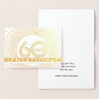 60 & Sensational Happy Birthday Chic Vintage Deco
