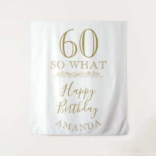60 So what Elegant Ornament 60th Birthday Tapestry