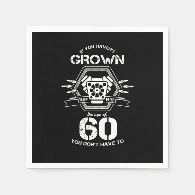 60 th Birthday Celebration Gift If You Havent Grow Napkin (Front)
