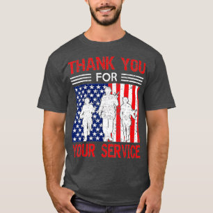 60 Thank you for your services Patriotic Veterans T-Shirt