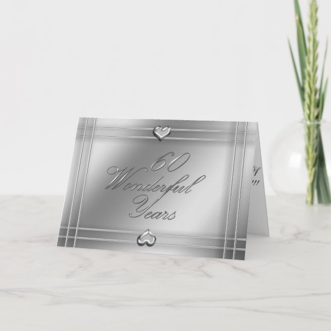 60 Wonderful Years (wedding anniversary) Card (Front)