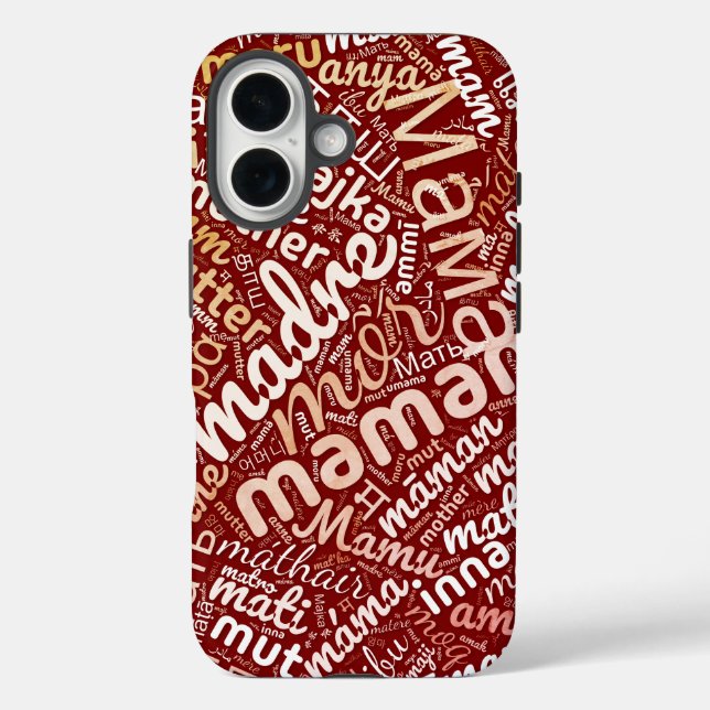 60 Words for 'Mother' in Different Languages Case-Mate iPhone Case (Back)