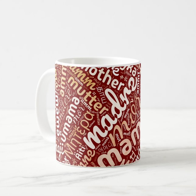 60 Words for 'Mother' in Different Languages Coffee Mug (Front Left)