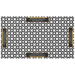 60"x104" Trade Show Tablecloth Gold Black