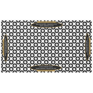 60"x104" Trade Show Tablecloth Gold Black