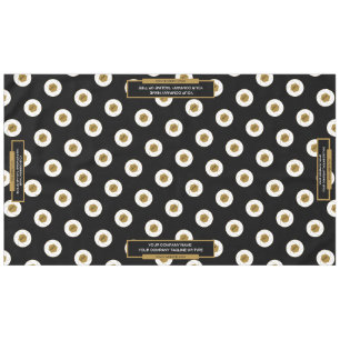 60"X104" Trade Show Tablecloth Logo Gold and Black