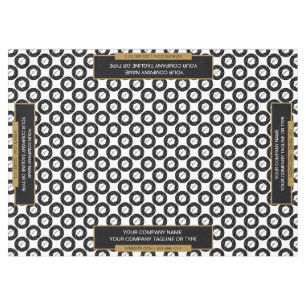60"x84" Trade Show Tablecloth Black White