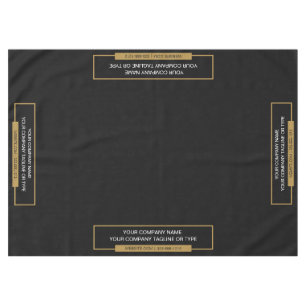 60"x84" Trade Show Tablecloth Gold Black