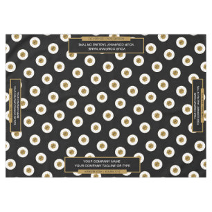 60"X84" Trade Show Tablecloth Logo Gold and Black