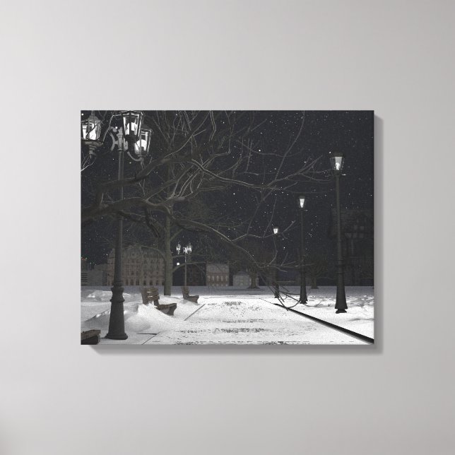 60" x 40"  Canvas Art with "City Park" image (Front)