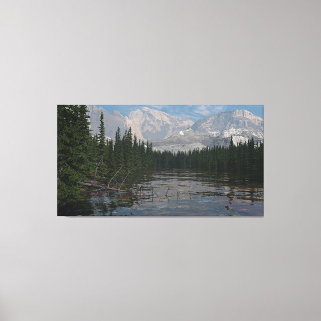 60" x 40" canvas poster with "Boreal Stream" image (Front)