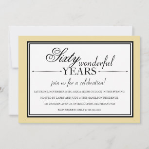 60 Year Anniversary Party Invitation