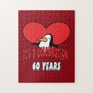 60 Year Celebration Penguin Jigsaw Puzzle