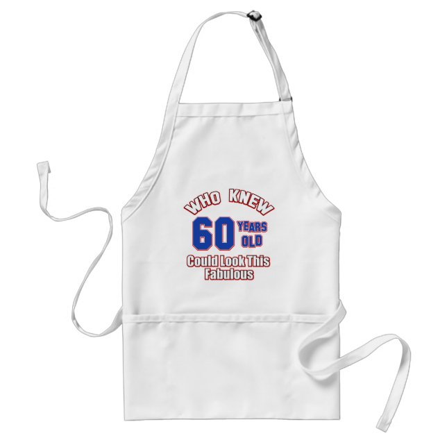 60 year old birthday designs standard apron (Front)