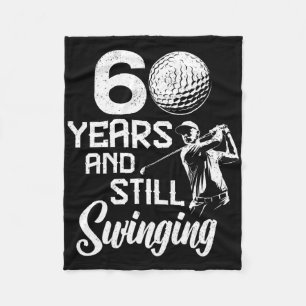 60 Year Old Birthday Gifts Golfer Vintage 60th Bir Fleece Blanket
