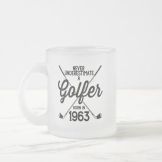 60 Year Old Golfer Golfing 1963 Golfer's 60th Frosted Glass Coffee Mug